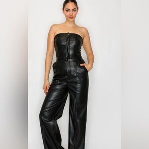 Black Strapless Jumpsuit
